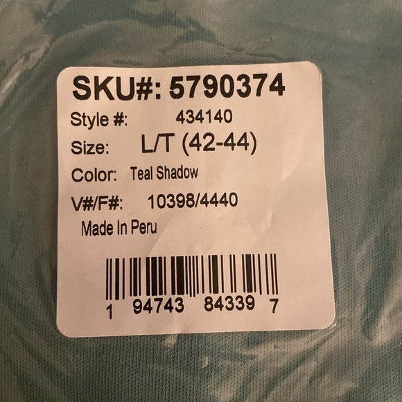 NWT lands end teal long sleeve polo shirt size large - Picture 3 of 3